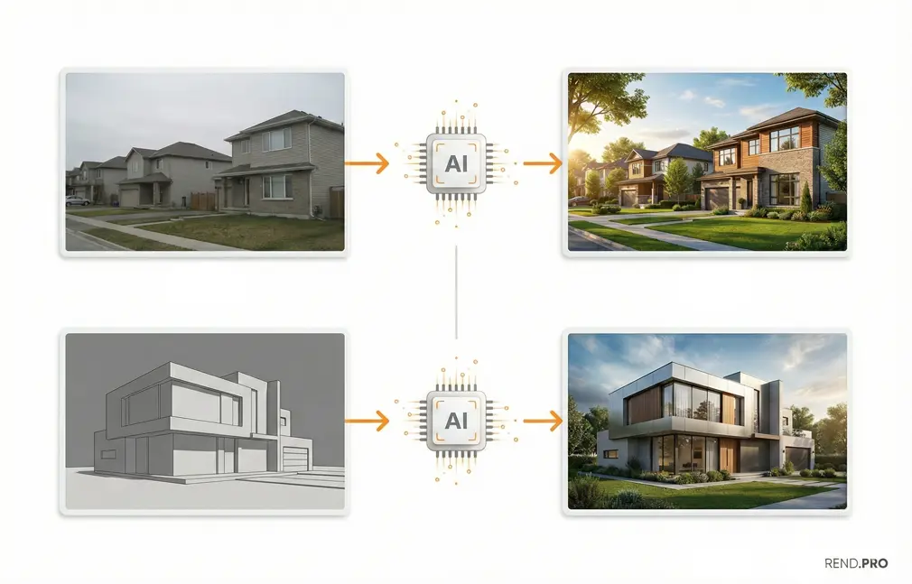 wizualizacje ai i zdjęcia ai dla deweloperów i architektów