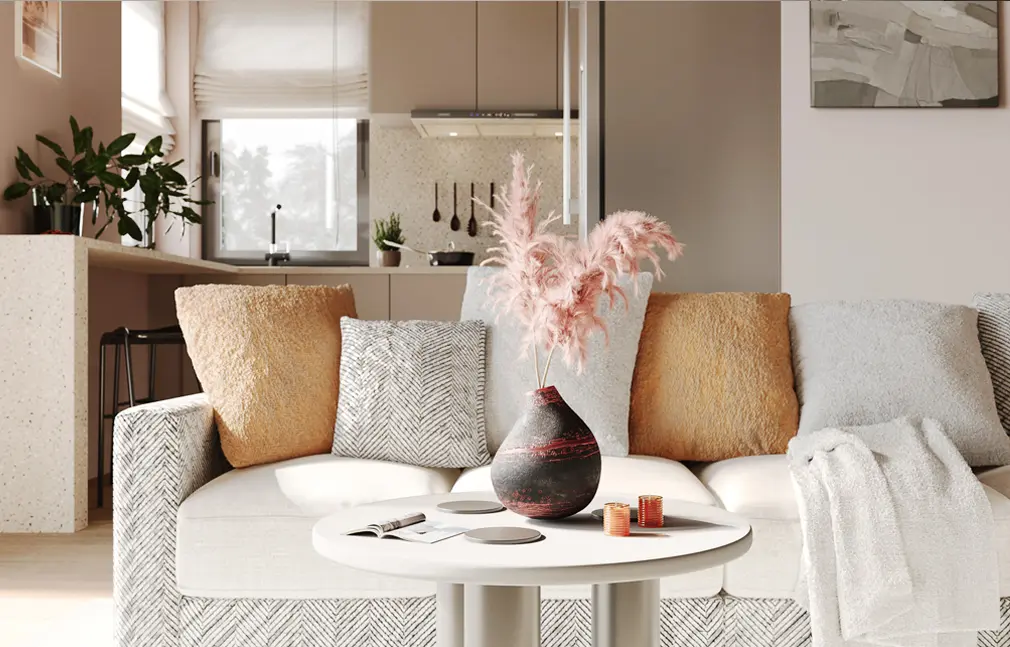 fotorealistische 3D-Visualisierungen des Innenraums der Immobilie