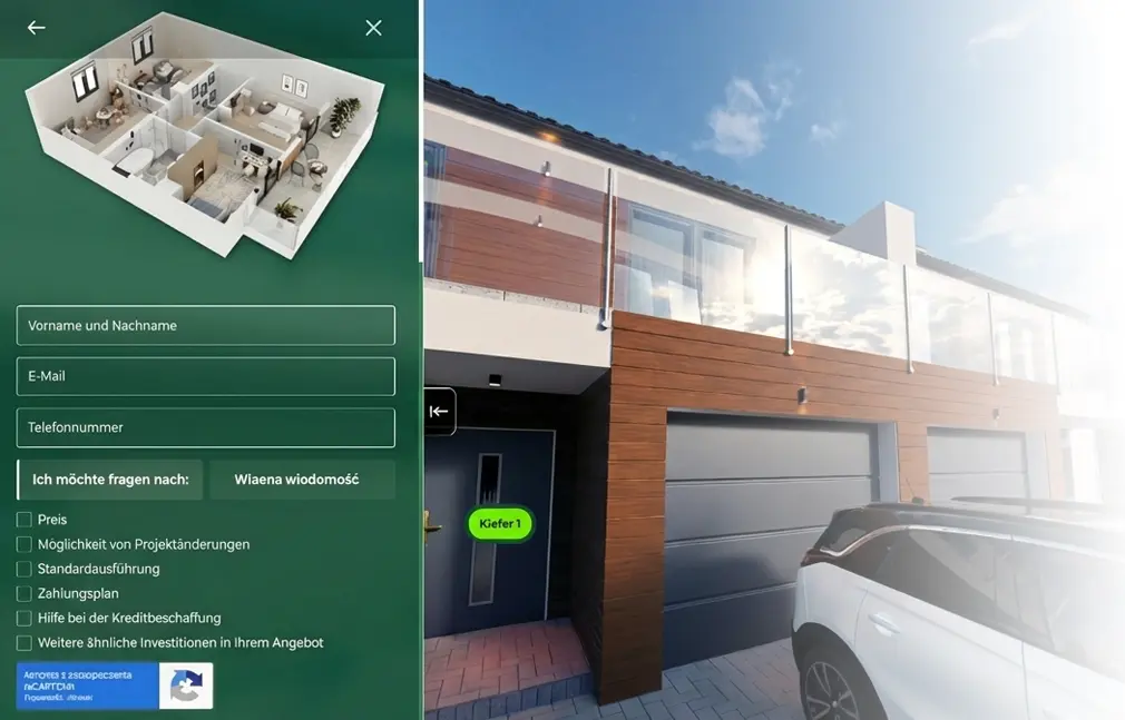 Kontaktformular im RendTour REND.PRO virtuellen Rundgang