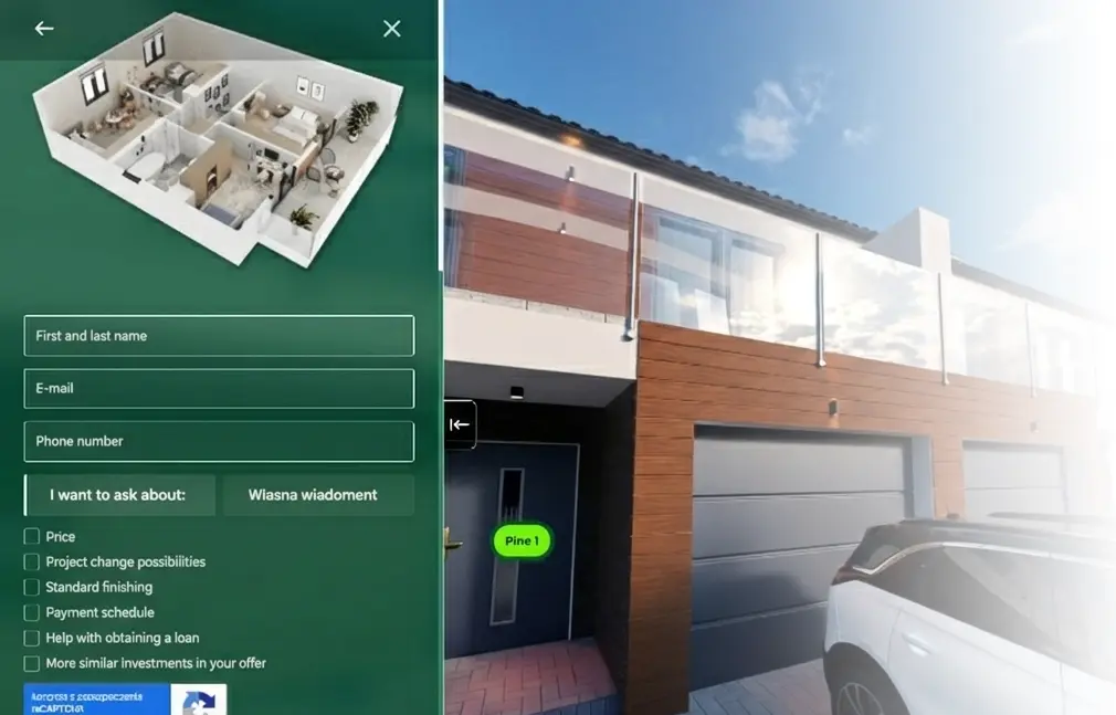 contact form in the RendTour RendPro virtual tour