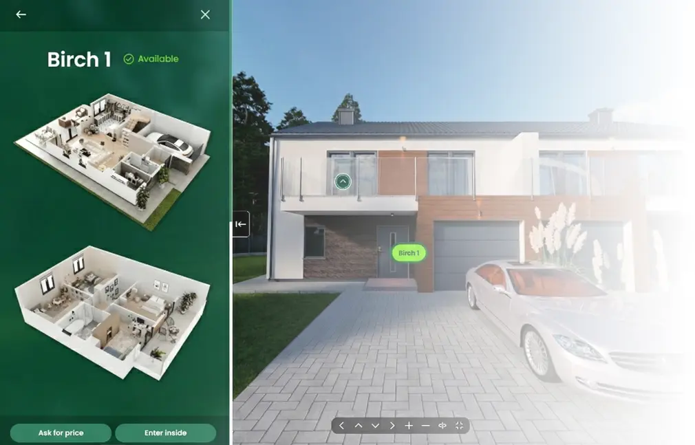 podgląd rzutów 3D w wirtualnym spacerze rendtour