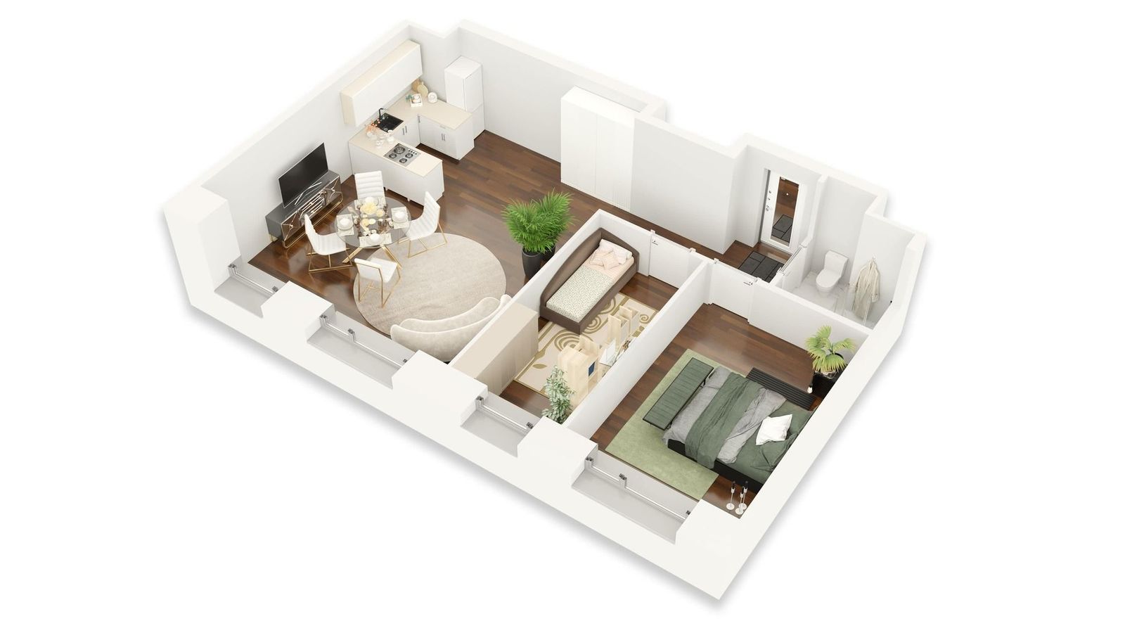 Cegielniana3 - Grodzisk Maz. - 3D floor plans of the apartments - image 1