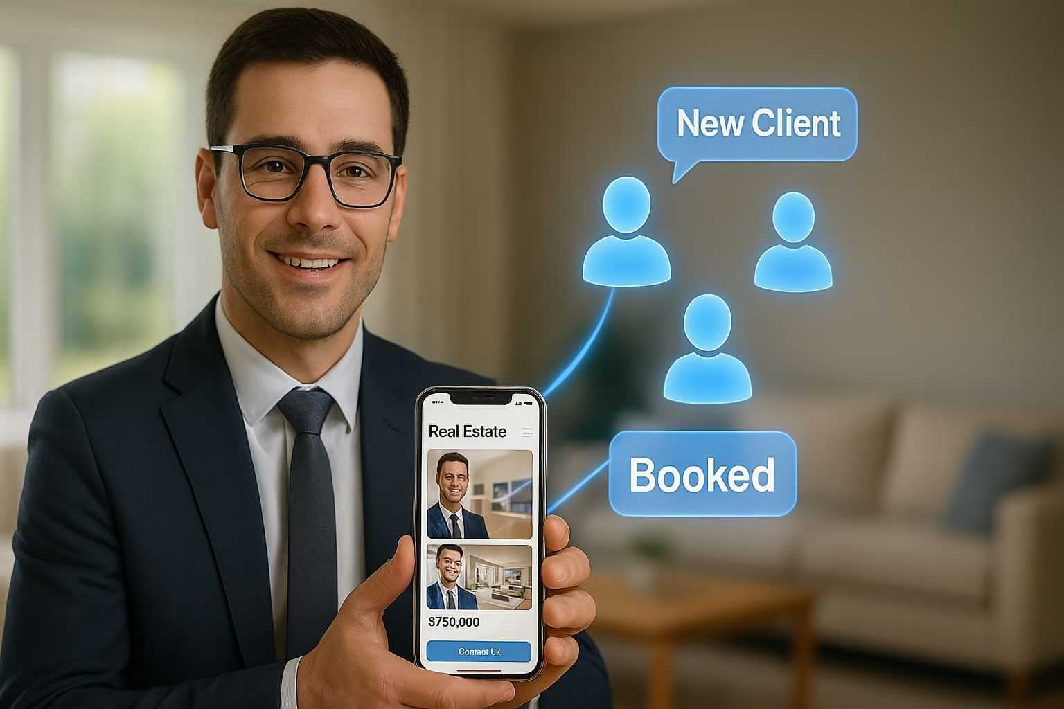 Photo of a real estate agent in a suit