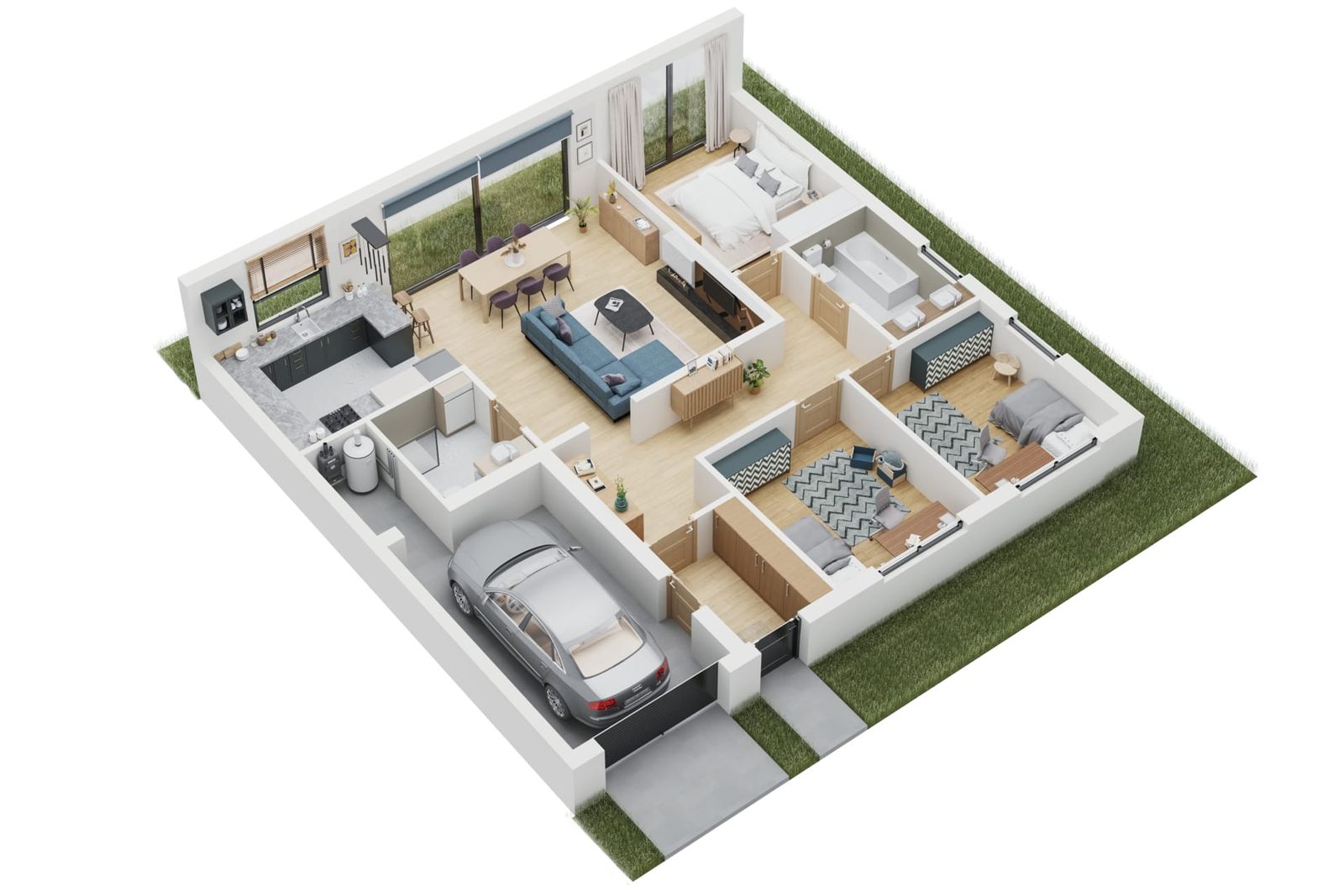 Osiedle Zielone Wzgórza Mława - 3D Grundrisse