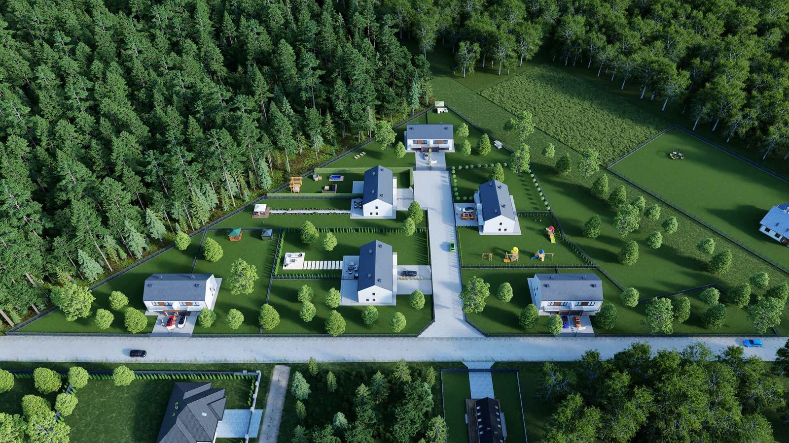 Osiedle Za Lipami pod Warszawą - Photorealistic 3D Visualizations of the Housing Estate - image 1