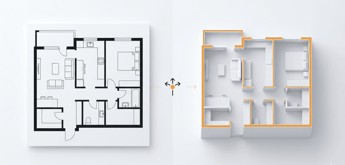 Featured image for article: 3D Floor Plan or 2D Draw - What to Choose?