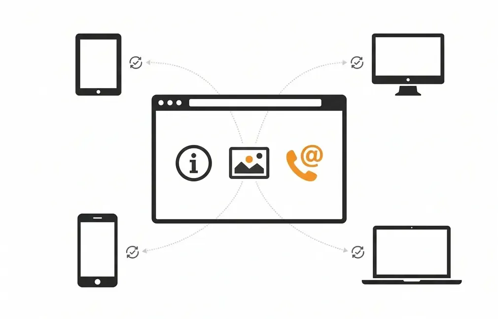 responsive construction company website available on all devices