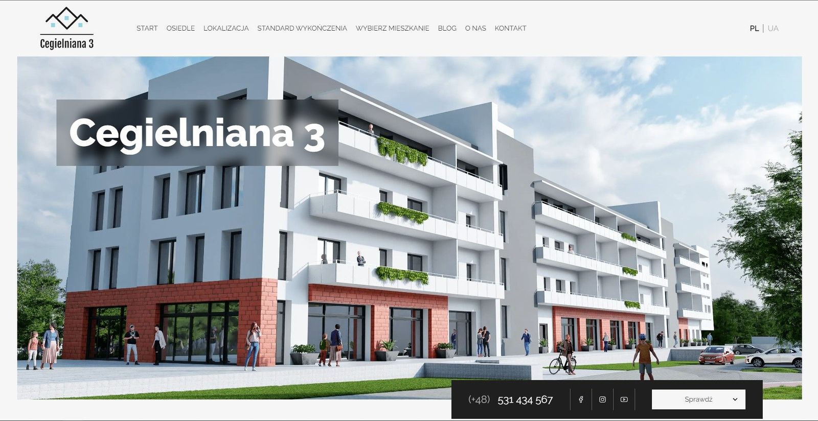 Cegielniana3 - Grodzisk Maz. - Real Estate Project Website Preview - Cegielniana3.pl - image 1