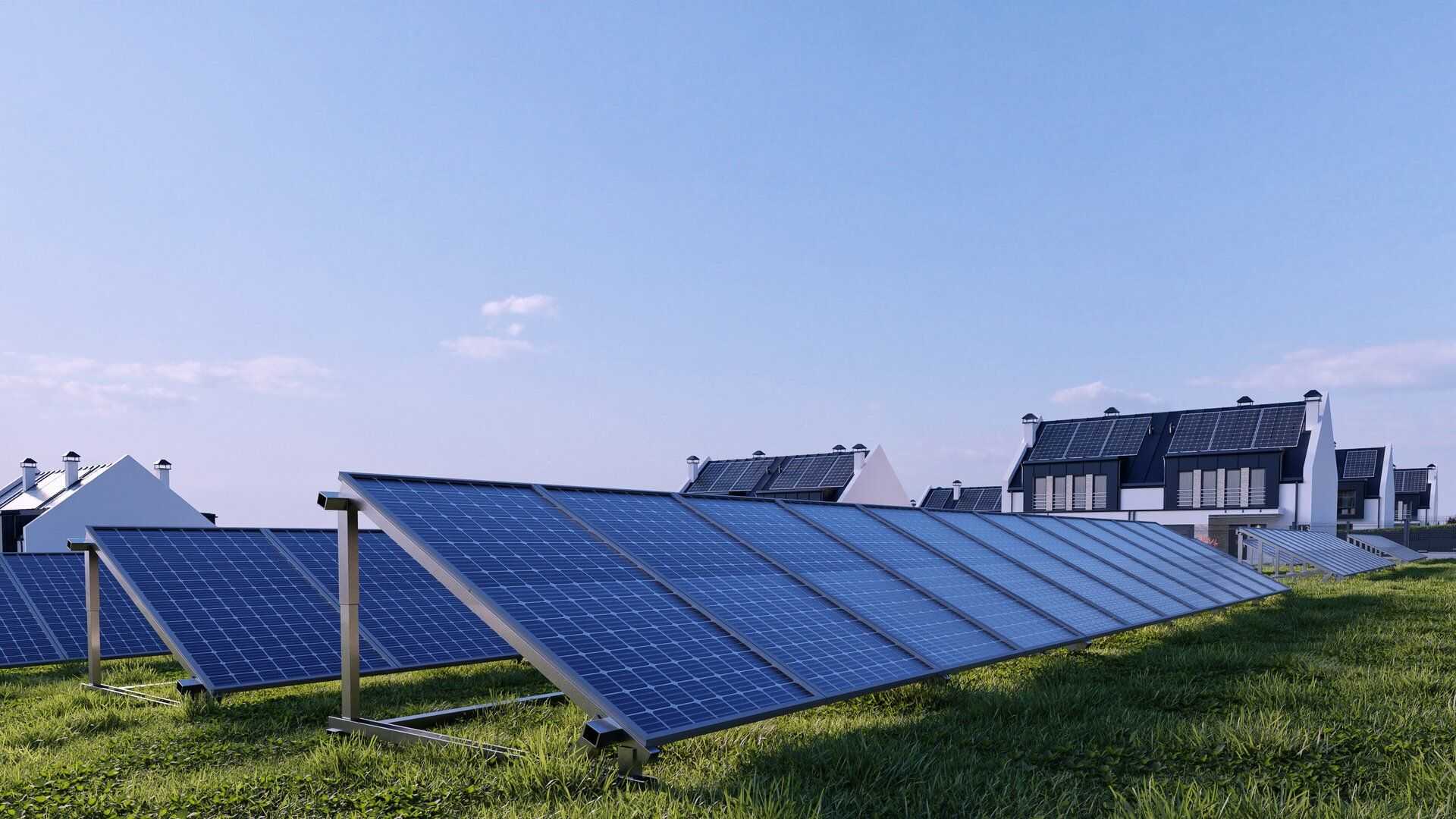 wizualizacja 3d farma fotowoltaiczna