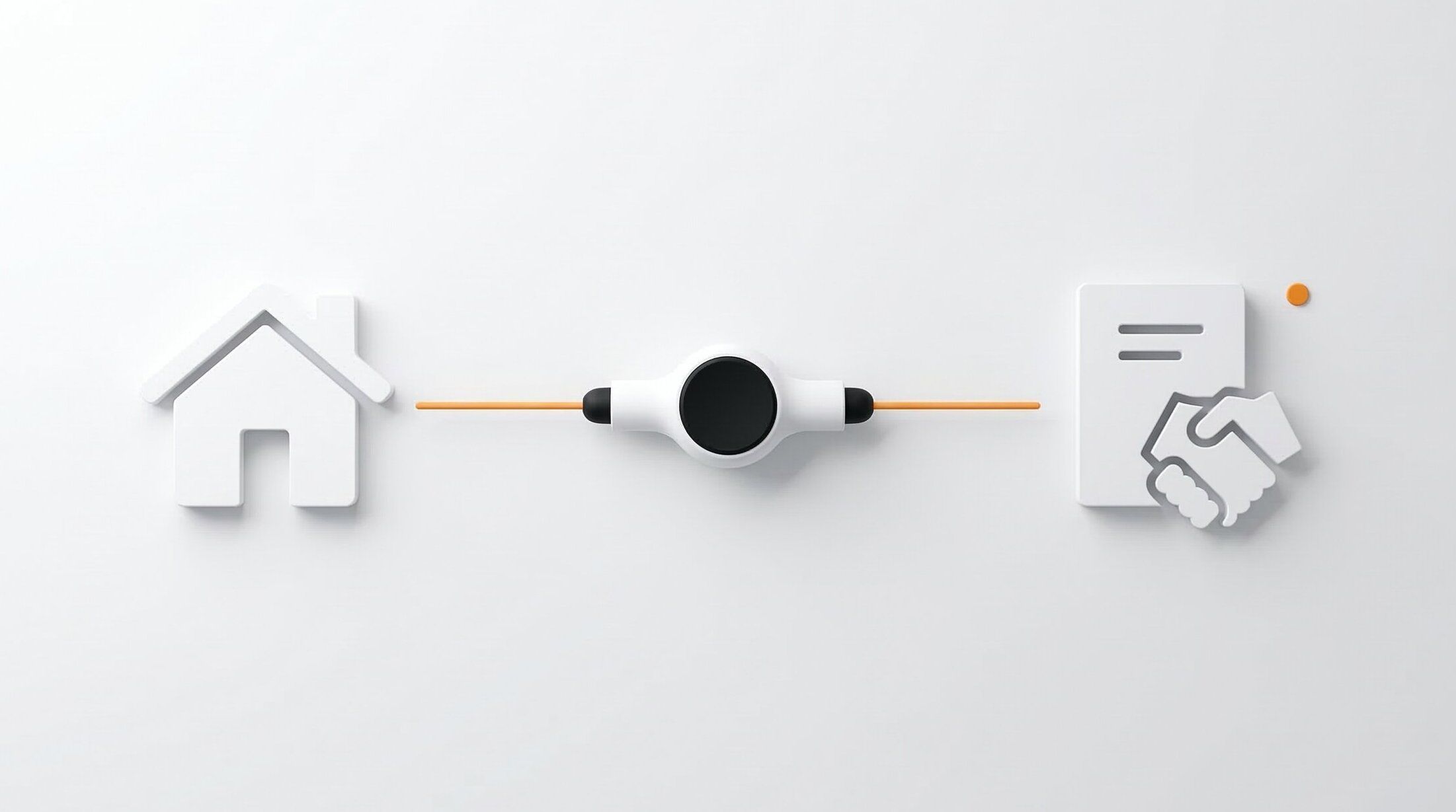 Seasoned real estate broker handing over keys in a stylish living room