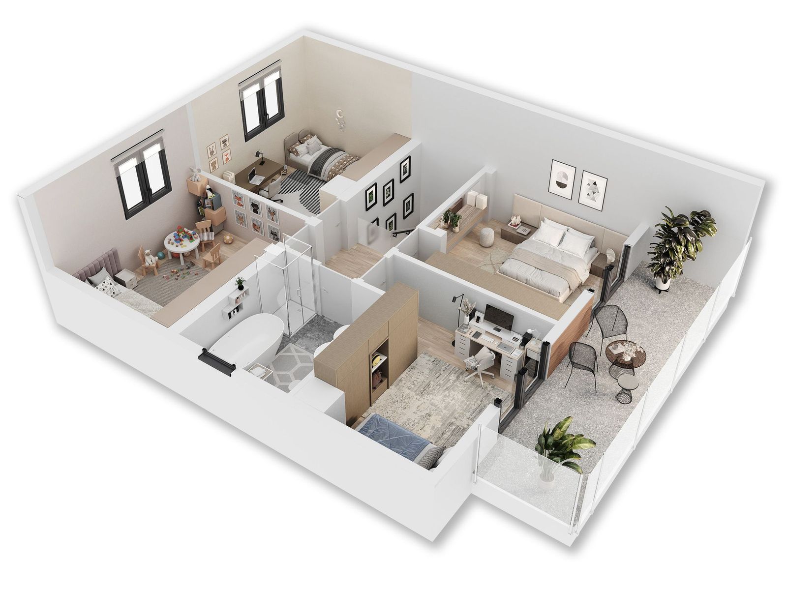 Osiedle Za Lipami pod Warszawą - 3D floor plans - image 2