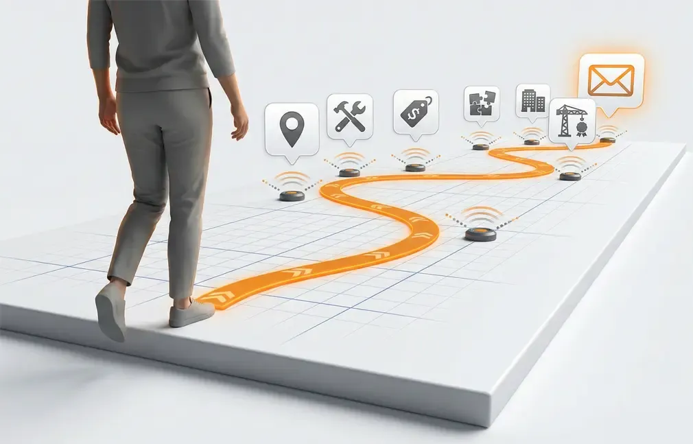 ścieżka klienta na stronie osiedla inwestycji