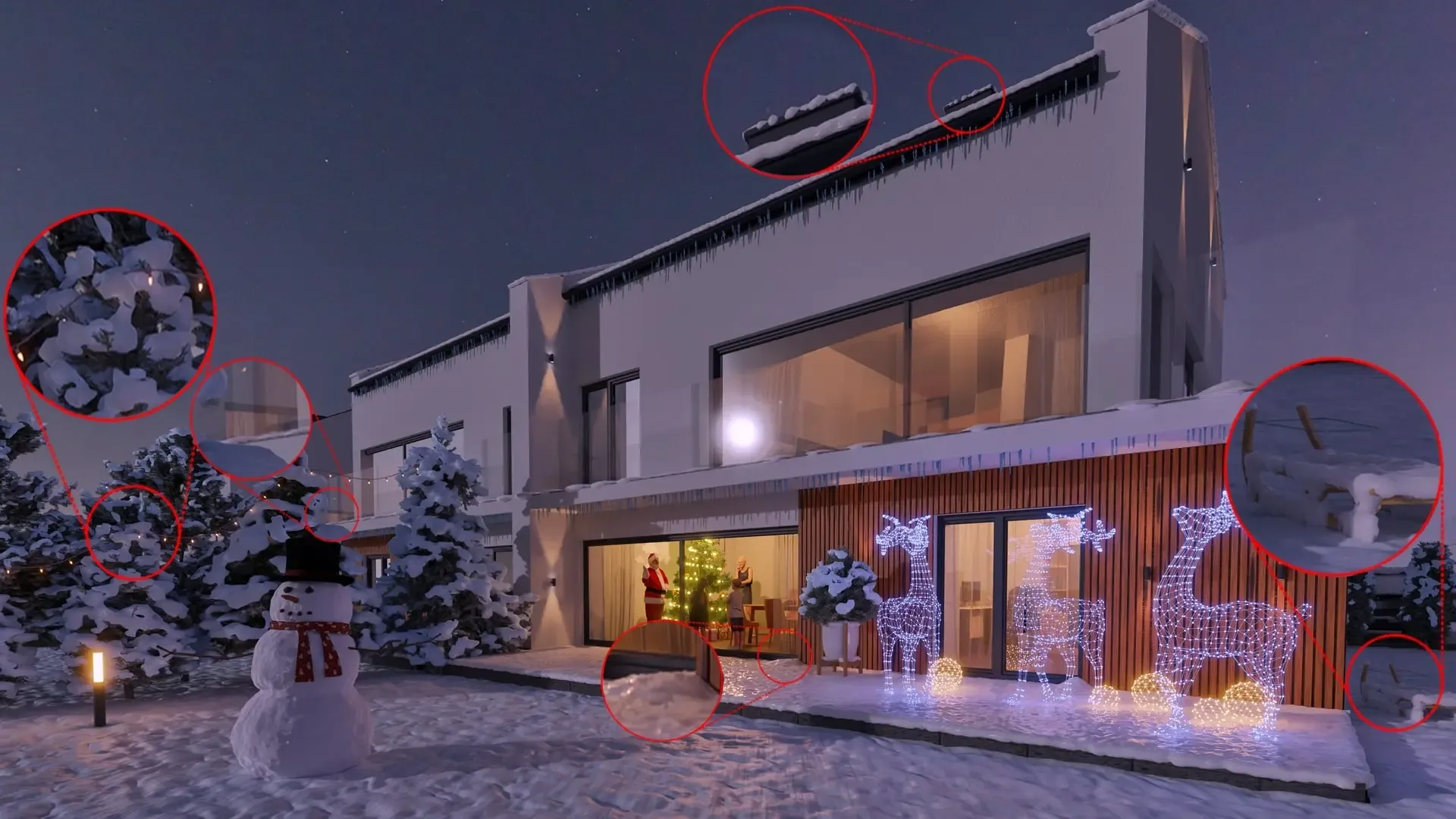 wizualizacje 3d osiedla zima
