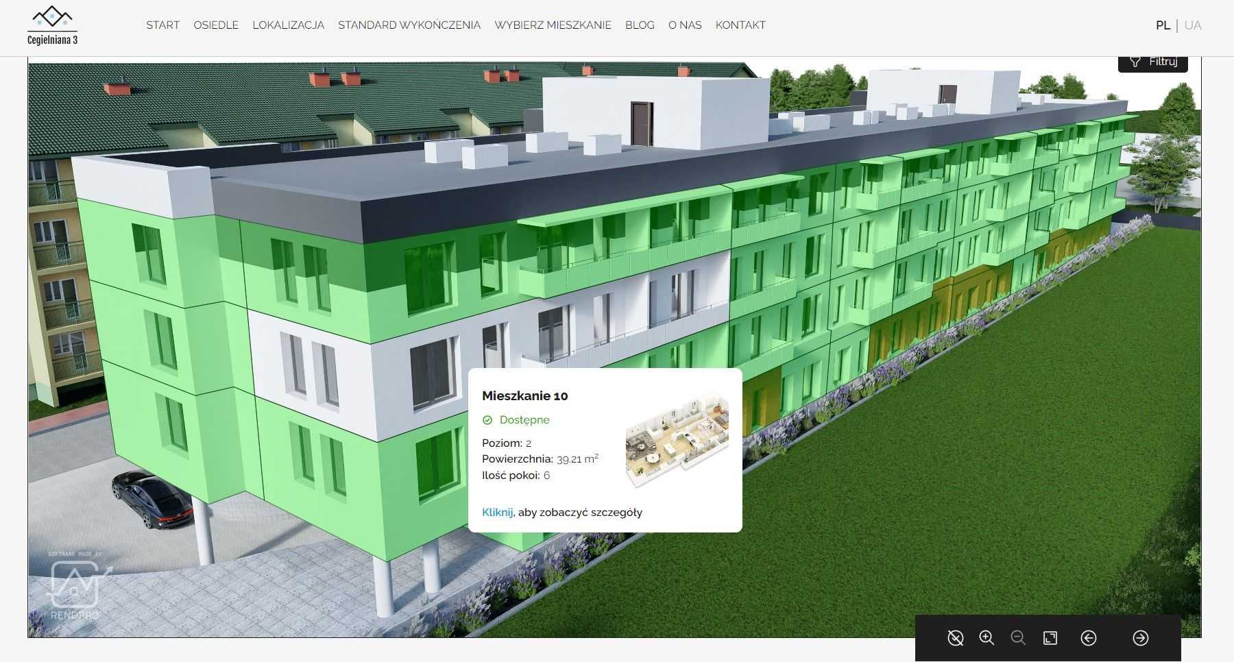interaktywna makieta 3d osiedla