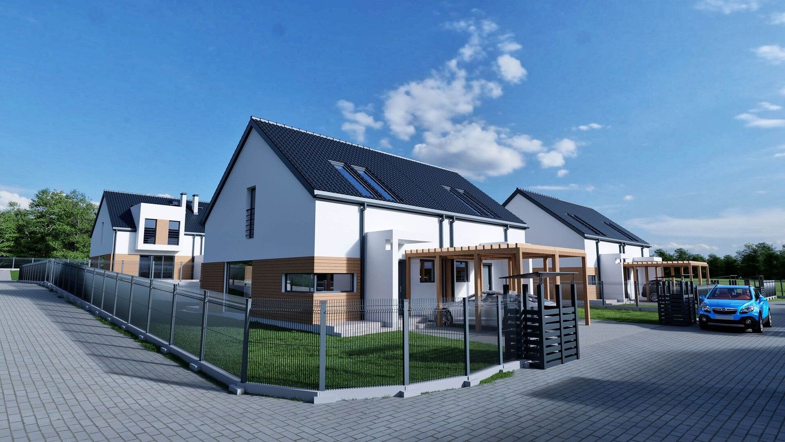 Osiedle pod miastem - Kunów, Zgorzelec - Realismus der 3D-Visualisierung Bei diesem Projekt konzentrierten wir uns auf eine genaue Darstellung der Umgebung des A - Bild 4