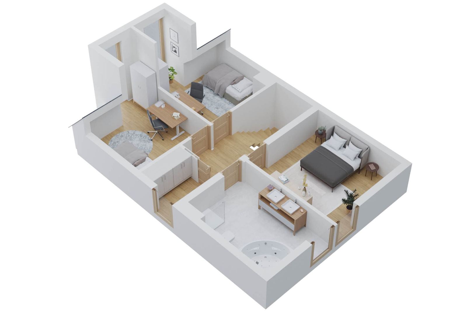 Osiedle pod miastem - Kunów, Zgorzelec - 3D Grundrisse - Bild 2