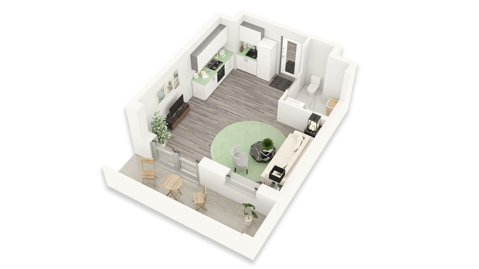 Cegielniana3 - Grodzisk Maz. - 3D floor plans of the apartments - image 4