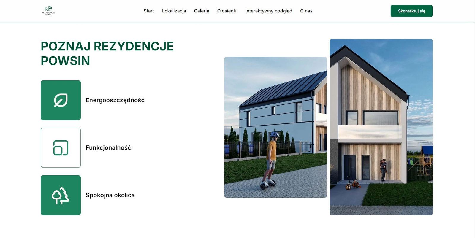 Rezydencje Powsin pod Warszawą - Vorschau der Website für die Immobilie - RezydencjePowsin.pl - Bild 2