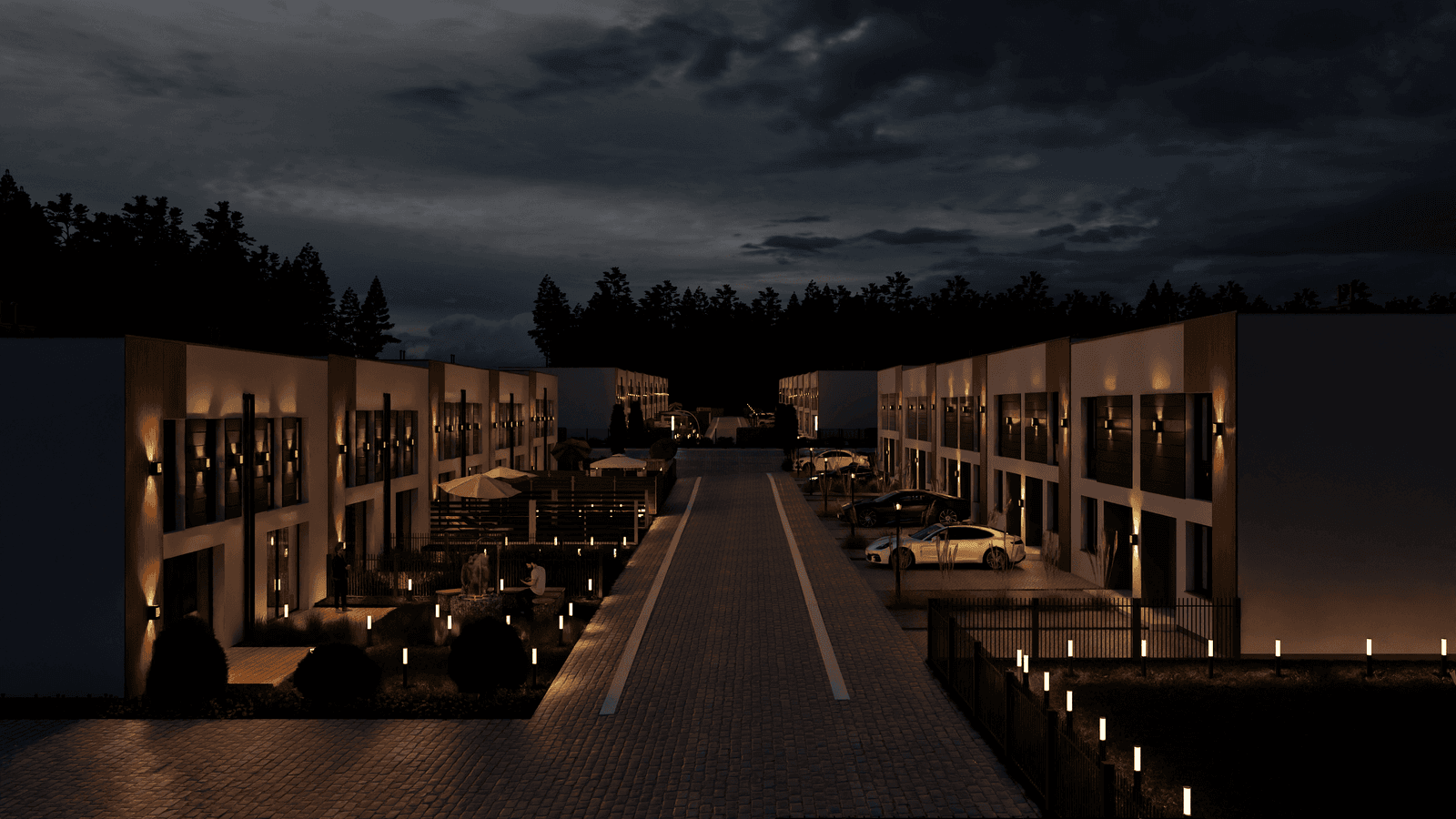 VilPark Prestige - Charzyno - Kołobrzeg - Fotorealistische 3D-Visualisierungen der Außenanlagen - Bild 7