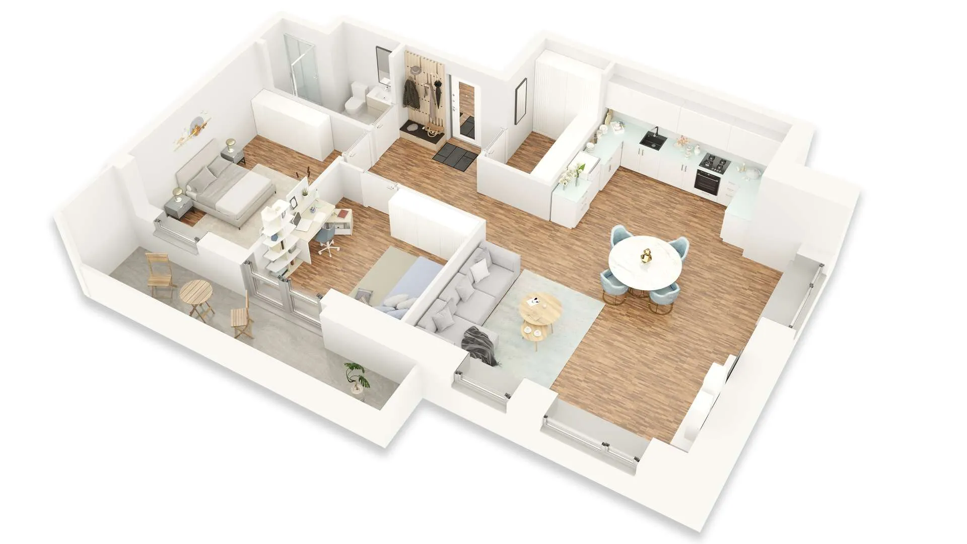 3D floor plans Cegielniana 3