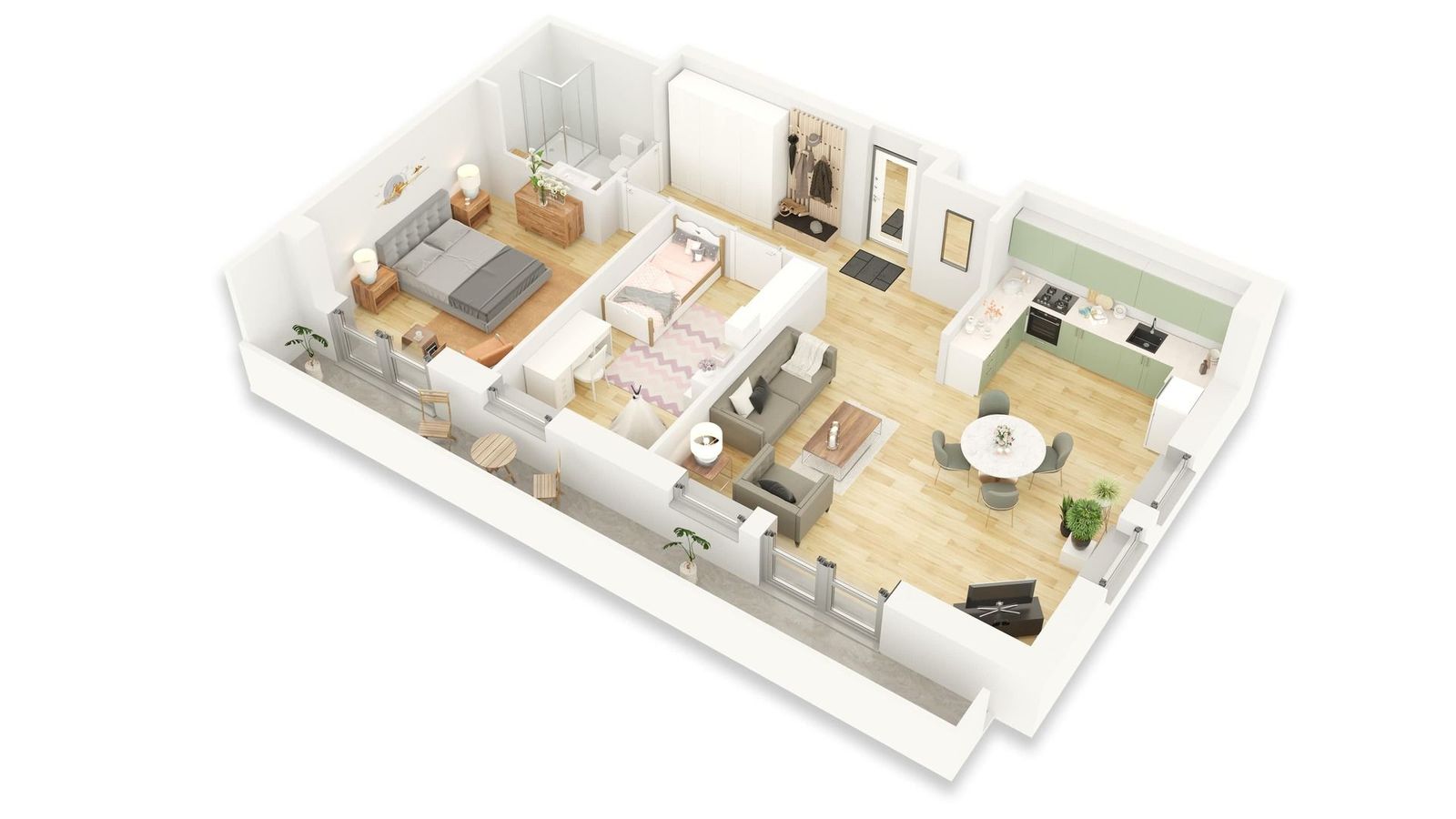 Cegielniana3 - Grodzisk Maz. - 3D floor plans of the apartments - image 5
