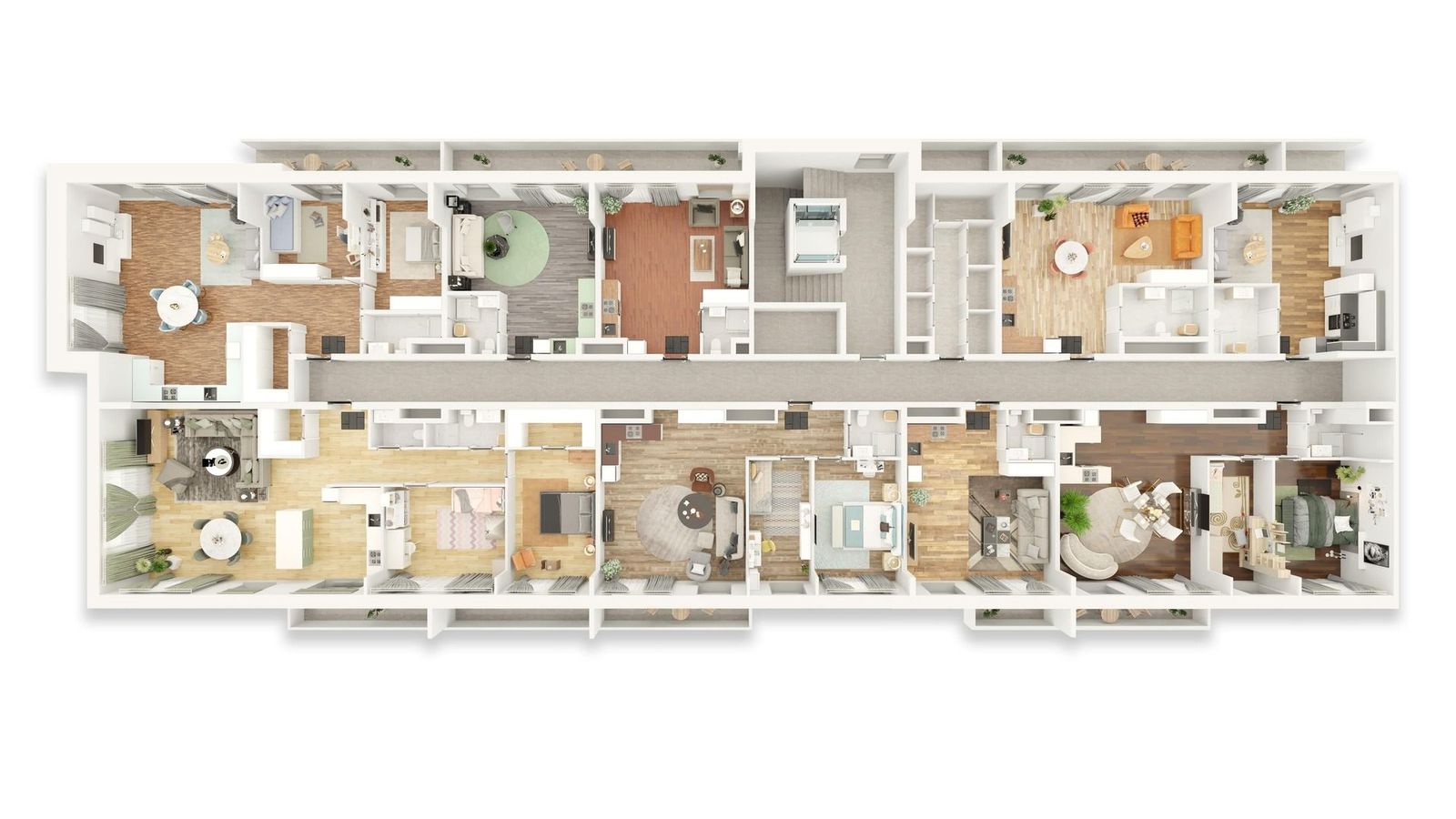 Cegielniana3 - Grodzisk Maz. - 3D floor plans of the Condominiums - Half - image 3