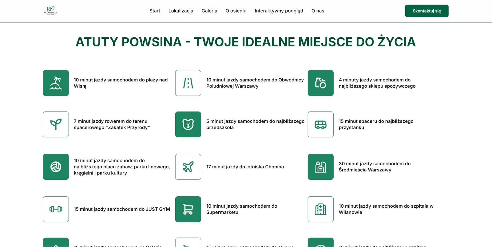 Rezydencje Powsin pod Warszawą - Vorschau der Website für die Immobilie - RezydencjePowsin.pl - Bild 3