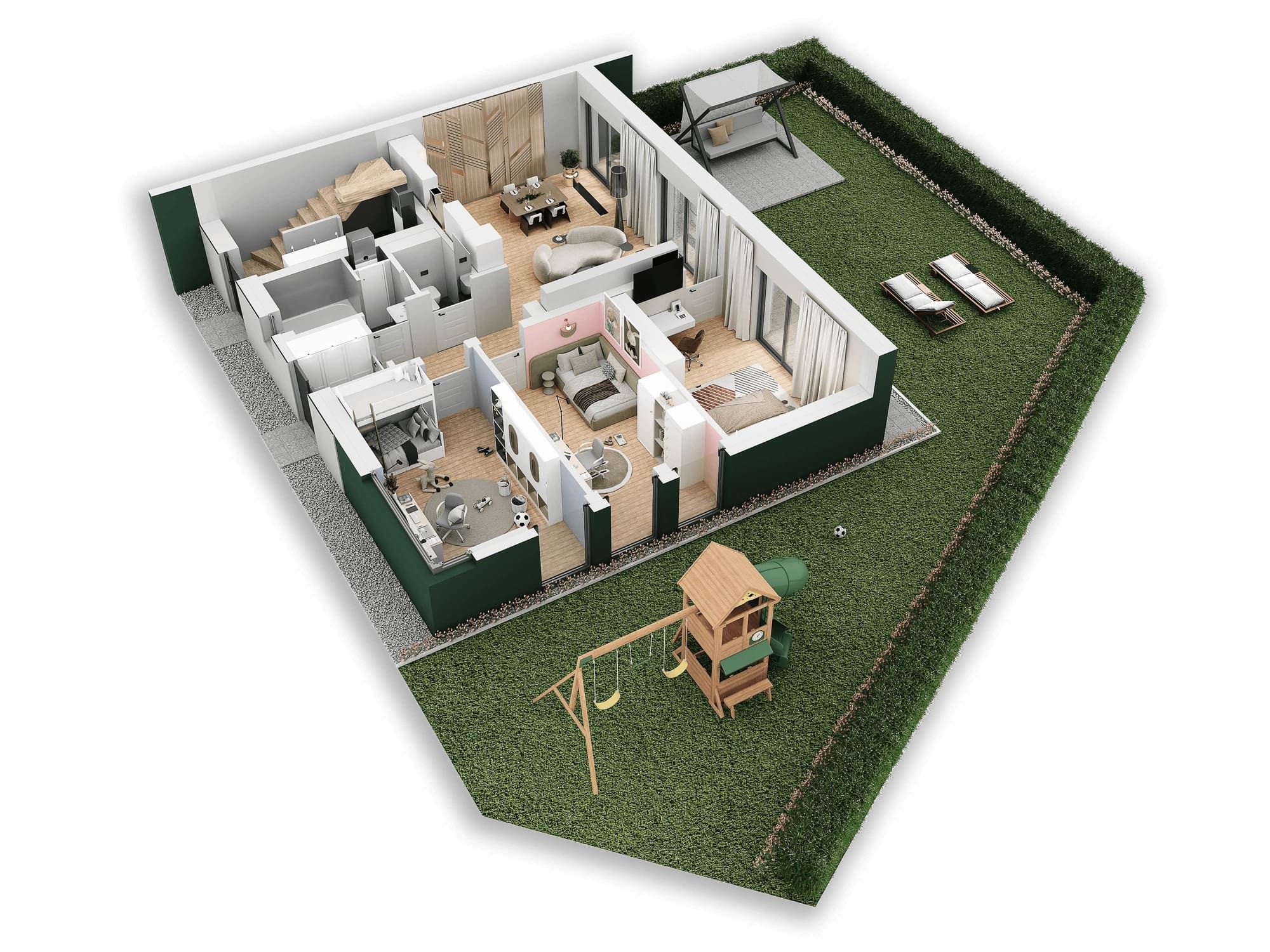 3D Grundrisse: Wohnungen, Geschäftsräumen, Häusern - Preis & Zeit