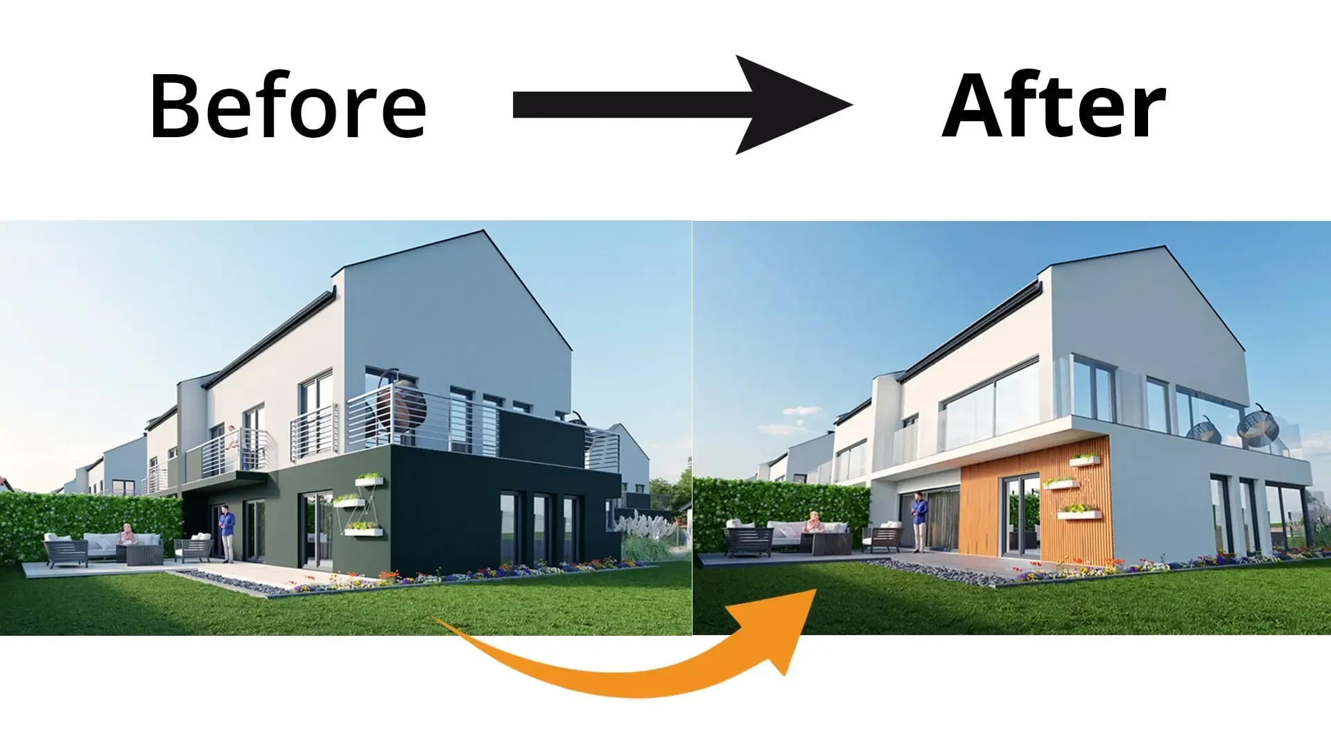 3d visualizations of building facade design