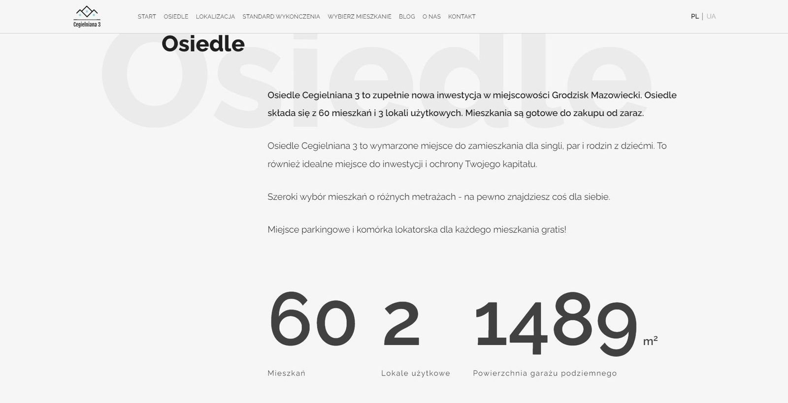 Cegielniana3 - Grodzisk Maz. - Real Estate Project Website Preview - Cegielniana3.pl - image 2