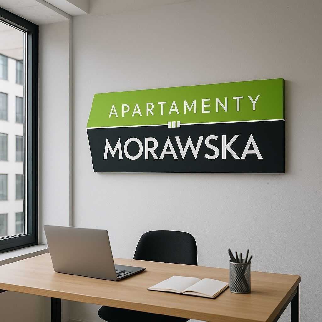 logo nieruchomości na ścianie