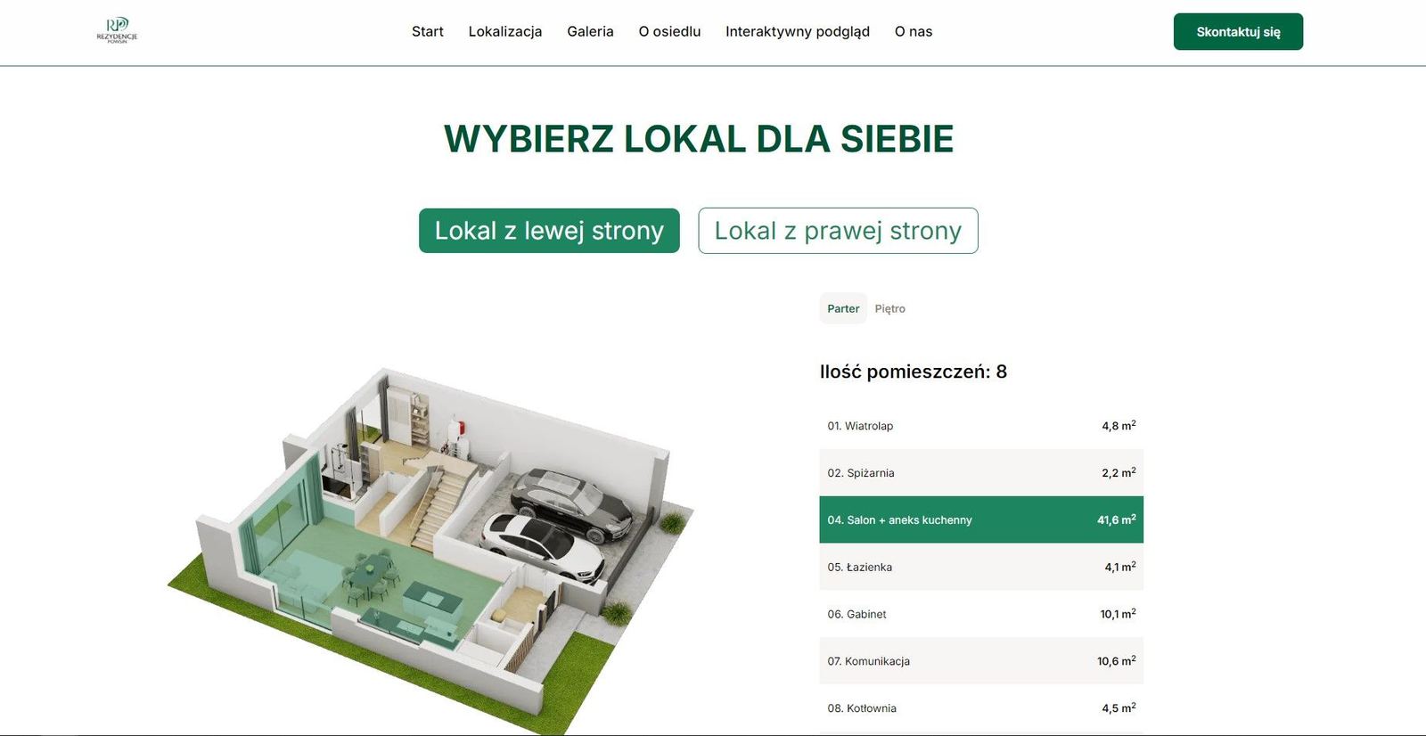 Rezydencje Powsin pod Warszawą - Vorschau der Website für die Immobilie - RezydencjePowsin.pl - Bild 6