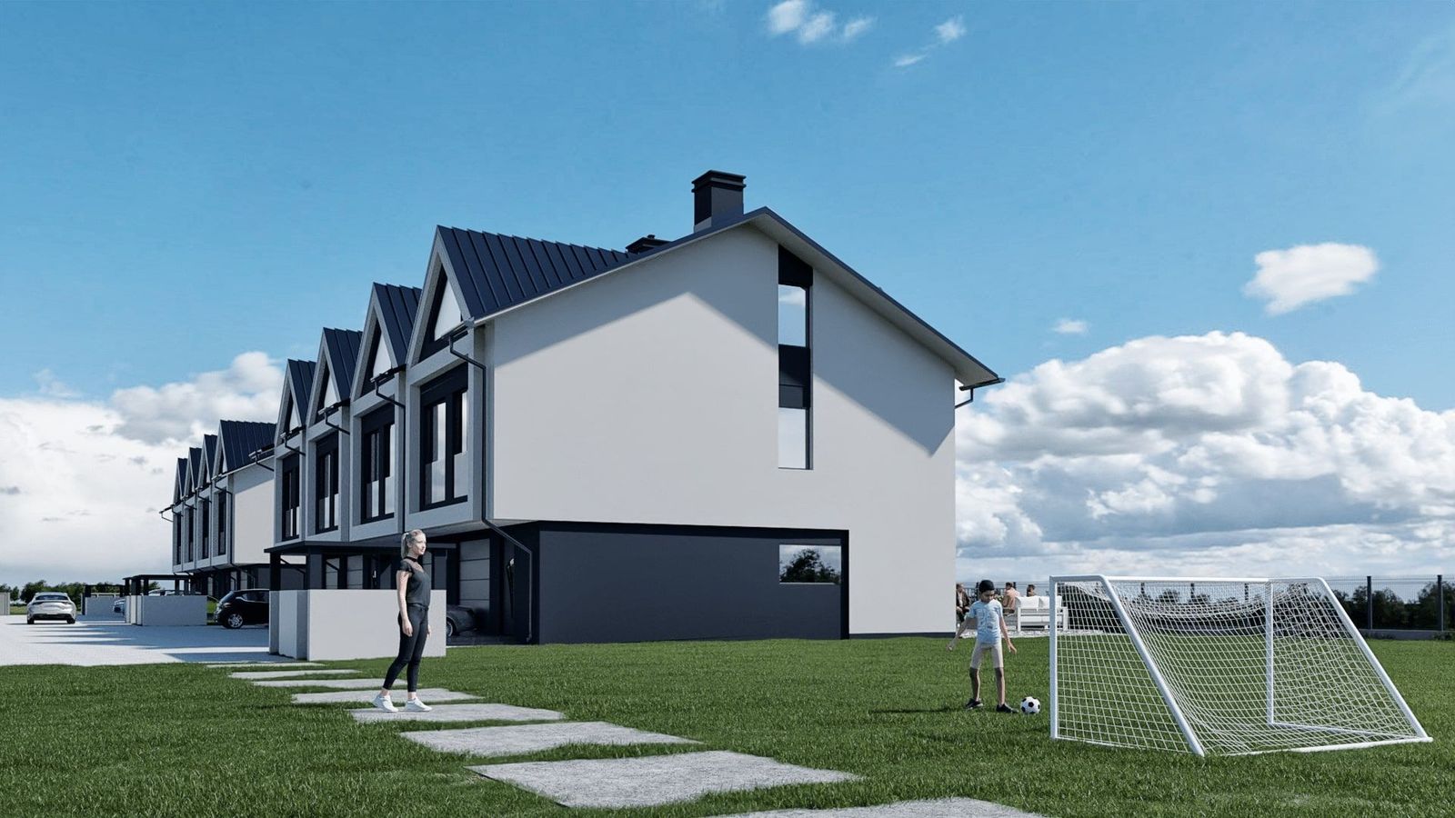 EkoWkra Strzegowo - Zjawiskowe Wizualizacje 3D Dla inwestycji Eko Wkra stworzyliśmy komplet 7 wizualizacji 3D, które przedstawiają osiedla - obraz 5