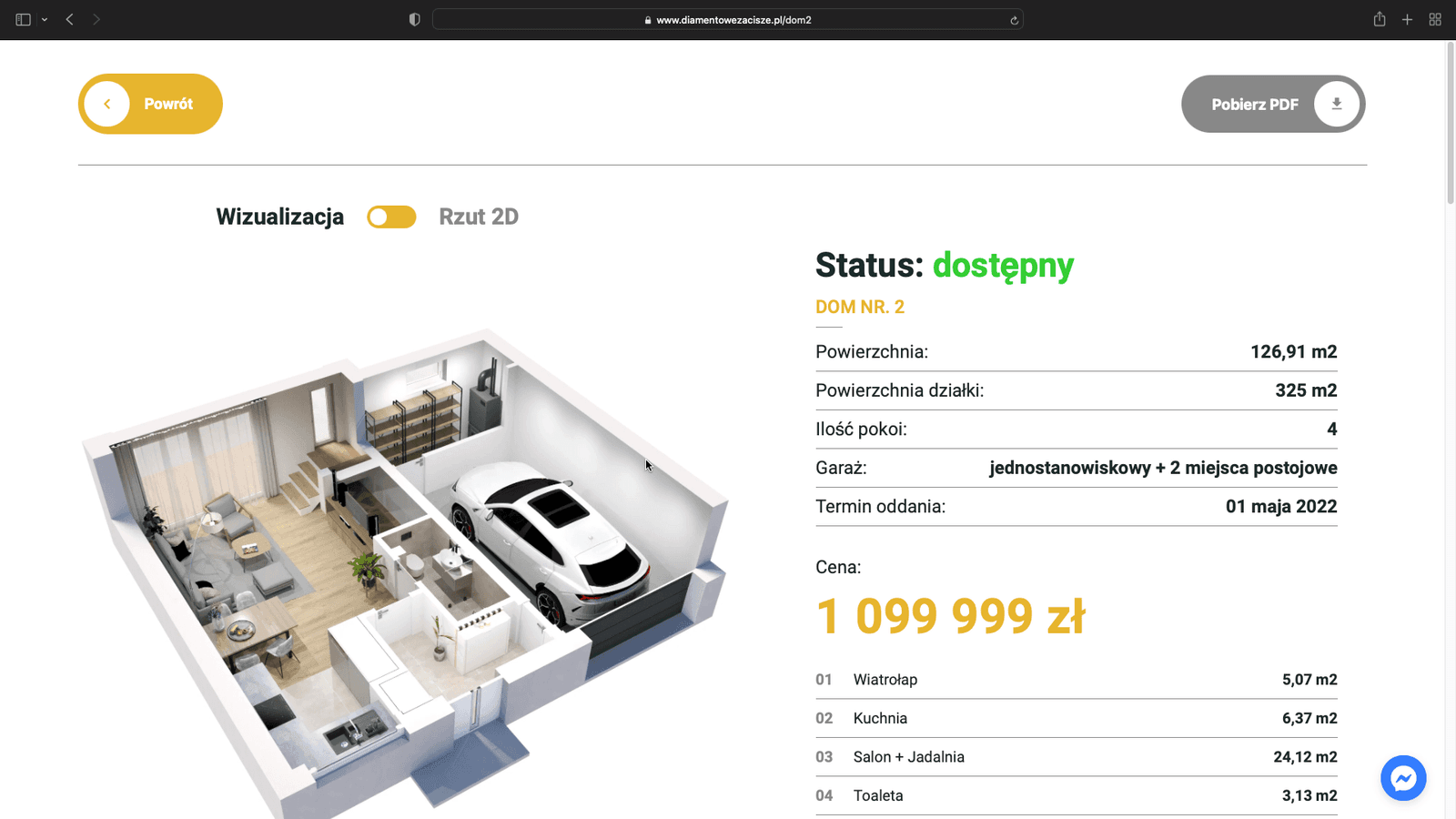 Diamentowe zacisze - Rząska, Kraków - Website preview: DiamentoweZacisze.pl - image 4