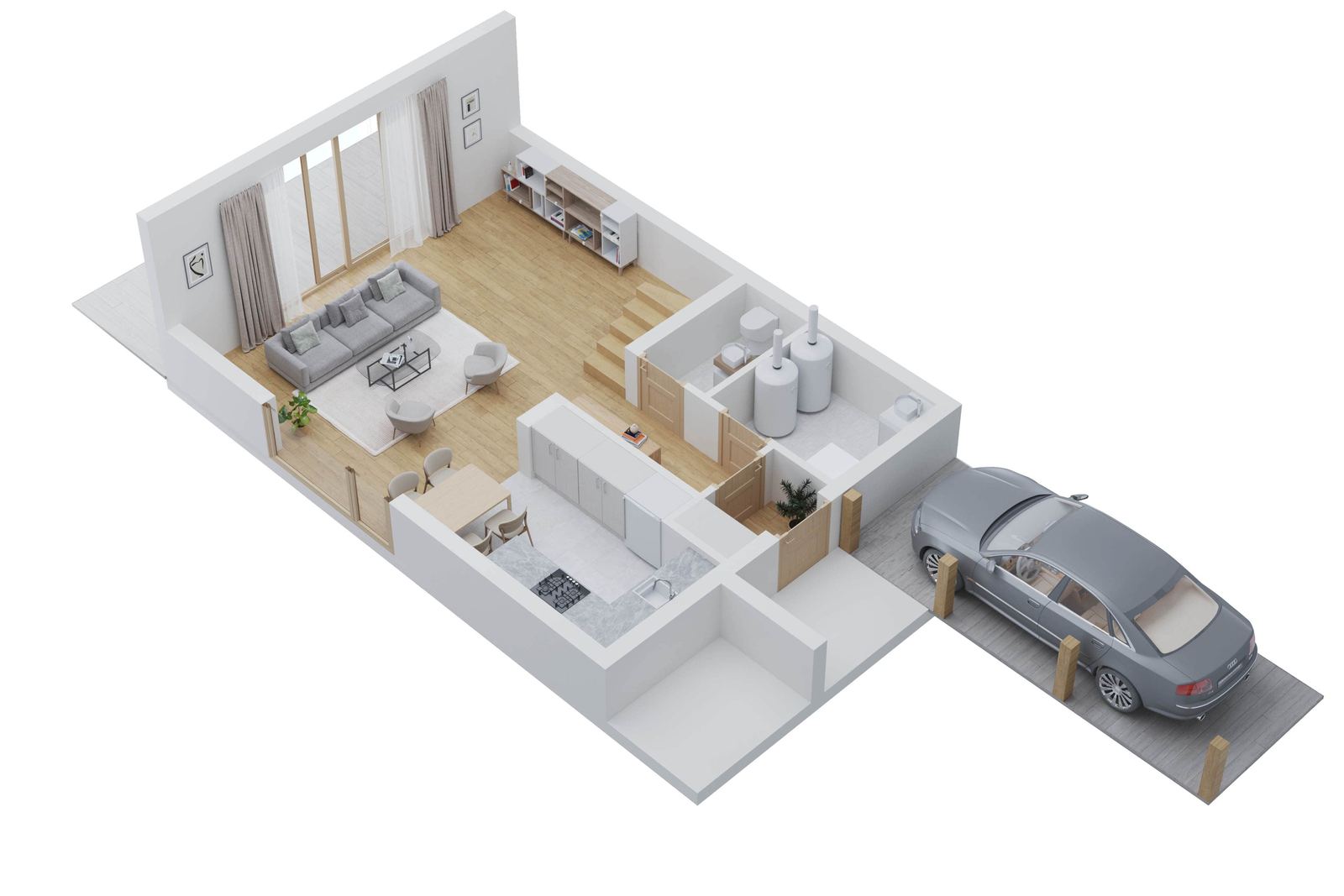Osiedle pod miastem - Kunów, Zgorzelec - 3D Grundrisse - Bild 1