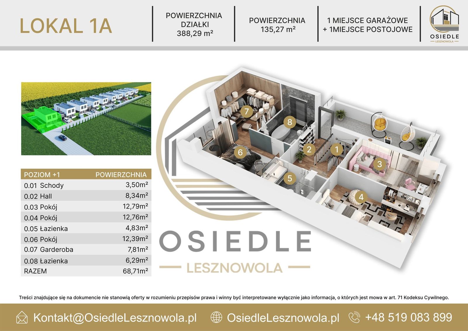 Osiedle Lesznowola pod Warszawą - Karty lokali - obraz 1