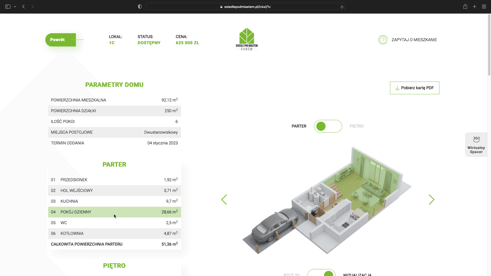 Osiedle pod miastem - Kunów, Zgorzelec - Vorschau der Investment-Website: OsiedlePodMiastem.pl - Bild 3