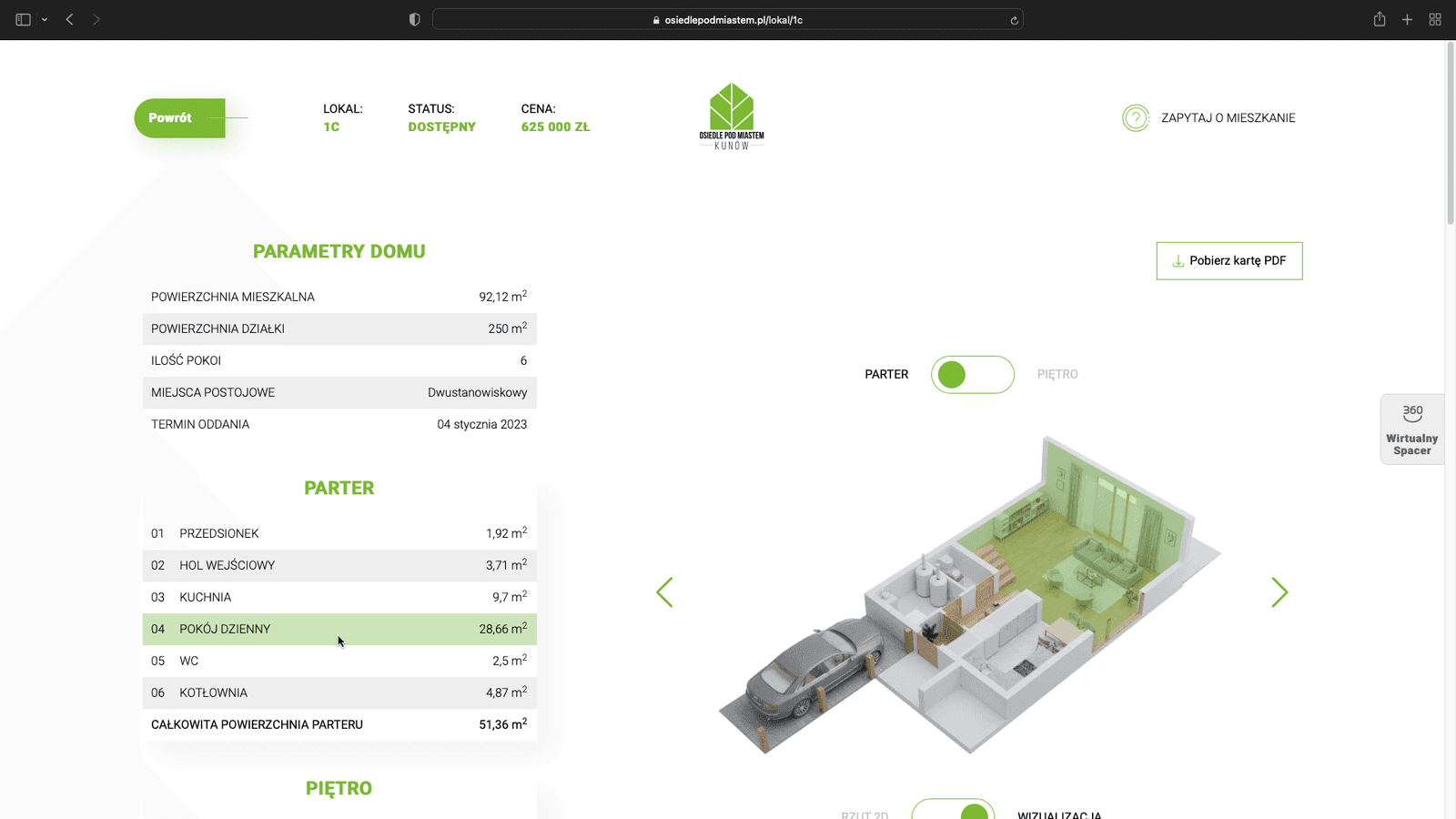 Osiedle pod miastem - Kunów, Zgorzelec - Vorschau der Investment-Website: OsiedlePodMiastem.pl - Bild 3