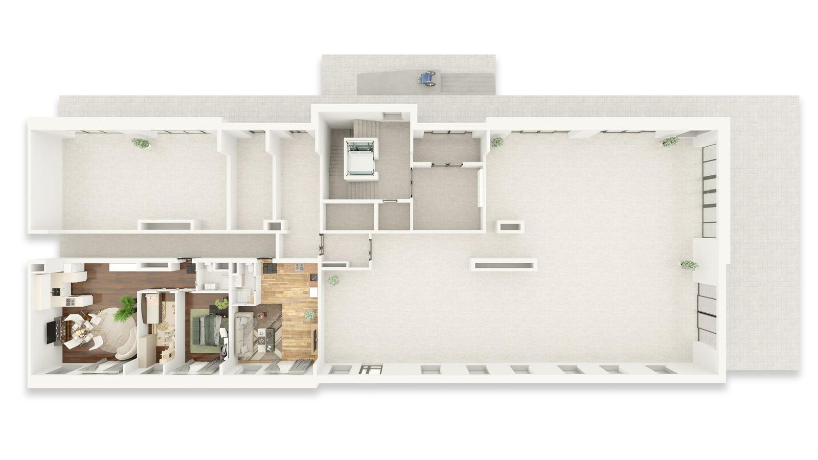 Cegielniana3 - Grodzisk Maz. - 3D floor plans of the Condominiums - Half - image 2
